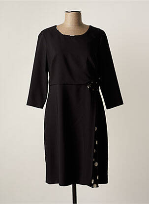 Robe mi-longue manches 3/4 manches 3/4 noir FRANCE RIVOIRE femme