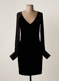 Robe courte fermeture zippée au dos manches longues noir LES P'TITES BOMBES femme