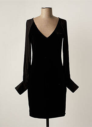 Robe courte fermeture zippée au dos manches longues noir LES P'TITES BOMBES femme