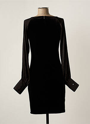 Robe courte fermeture zippée au dos manches longues noir LES P'TITES BOMBES femme