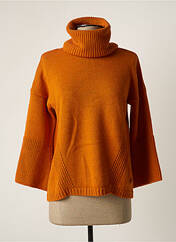 Pull orange SEE THE MOON pour femme seconde vue