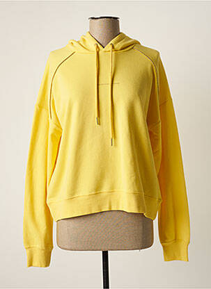 Sweat-shirt à capuche jaune LPB pour femme