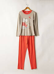 Pyjama orange VANIA pour femme seconde vue