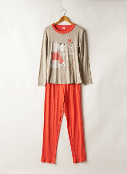 Pyjama orange VANIA pour femme