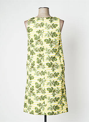 Robe mi-longue imprimé fantaisie fines bretelles vert WEILL femme