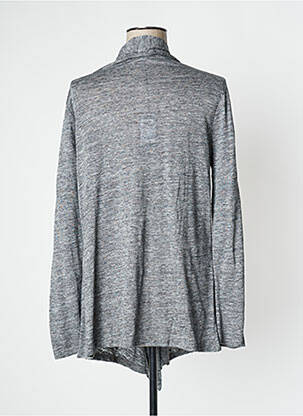 Gilet manches longues col châle gris J & W femme