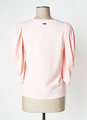 Top tissage jersey manches 3/4 rose LOIS femme