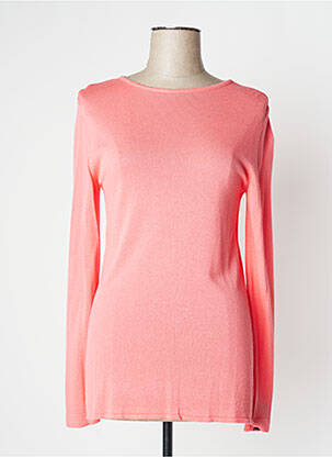 Pull col bateau manches longues rose WEILL femme