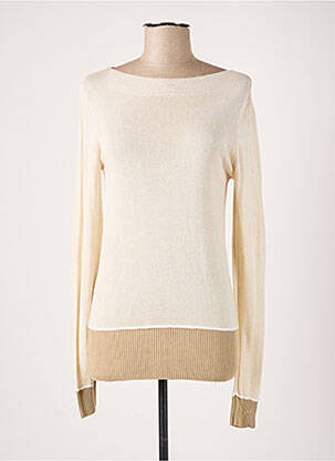 Pull col bateau manches longues beige WEILL femme