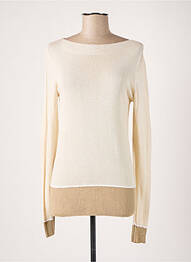 Pull col bateau manches longues beige WEILL femme