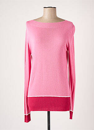 Pull finition bords-côtes manches longues rose WEILL femme