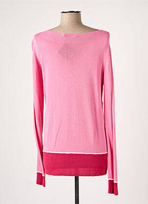 Pull finition bords-côtes manches longues rose WEILL femme
