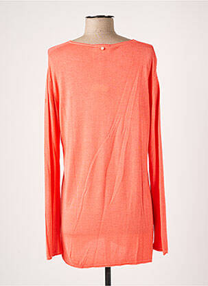 Pull coupe droite manches longues orange MONTAGUT femme