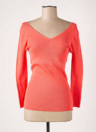 Pull finition bords-côtes manches longues rose MONTAGUT femme