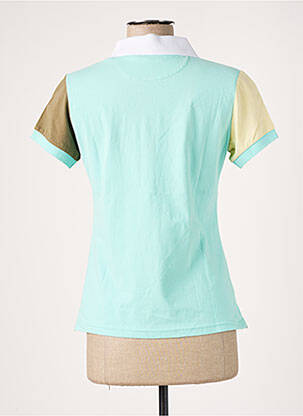 Polo broderie manches courtes vert MONTAGUT femme