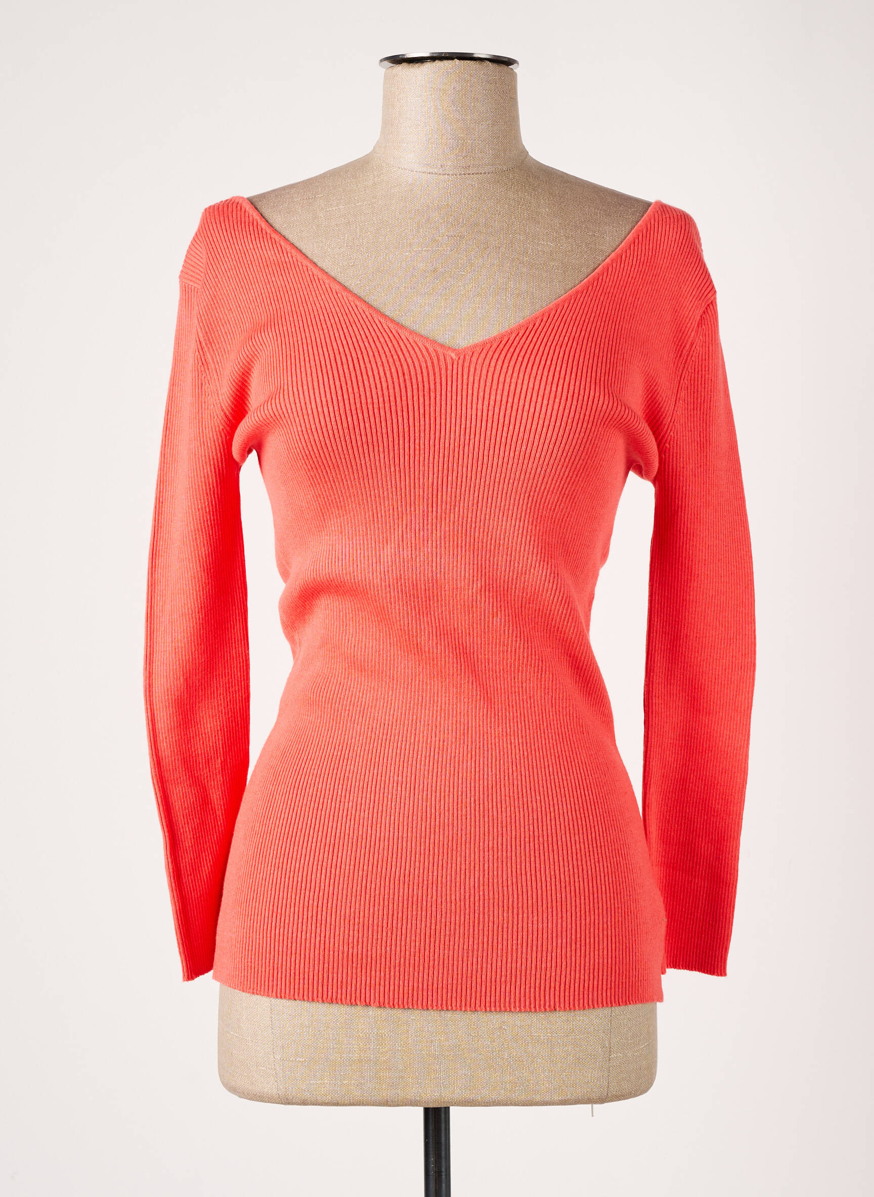 Pull Finition Bords-côtes Rose Montagut Femme 2318392-rose00 Modz