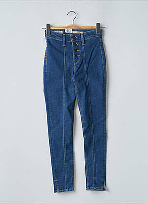 Jeans skinny tissage brut taille haute bleu LEVIS femme