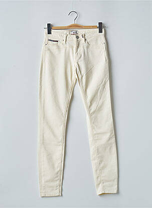 Pantalon slim taille basse taille basse beige TOMMY HILFIGER femme
