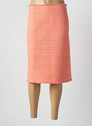 Jupe mi-longue taille à pinces orange WEILL femme