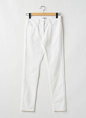 Pantalon slim stretch taille haute blanc WEILL femme