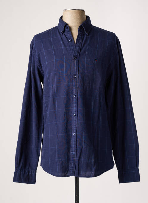 Chemise manches longues bleu TOMMY HILFIGER pour homme