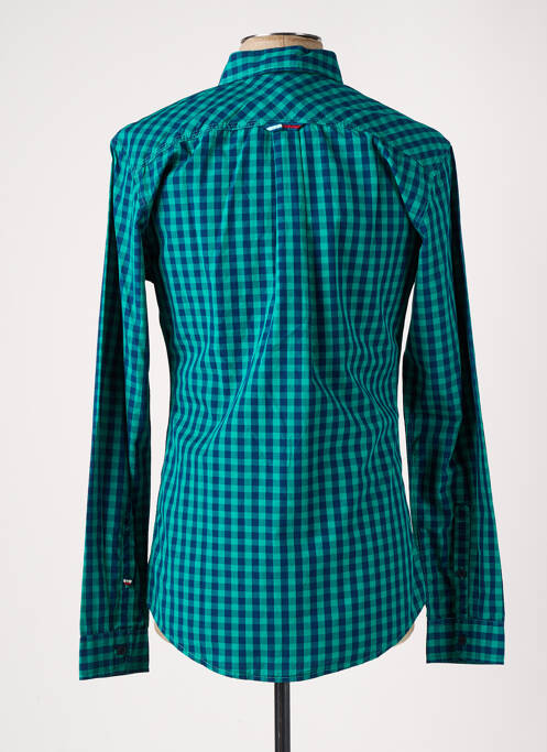 Chemise manches longues vert TOMMY HILFIGER pour homme