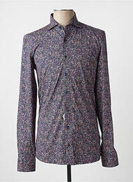 Chemise manches longues imprimé fantaisie bleu OLYMP homme