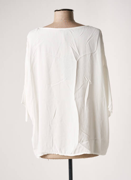 Blouse col rond manches 3/4 blanc ESPRIT femme