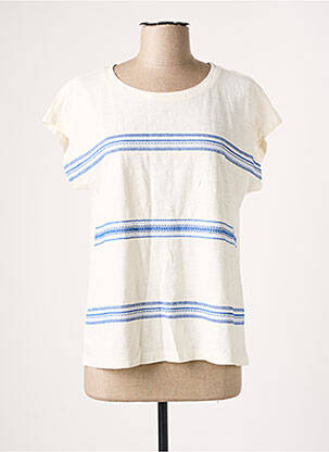 T-shirt stretch manches courtes beige ESPRIT femme