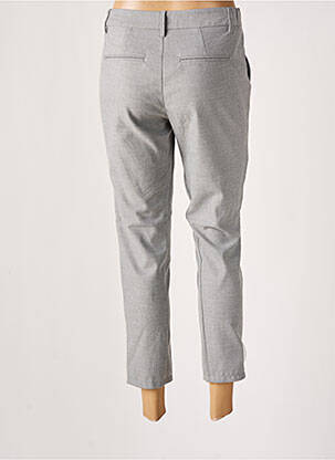 Pantalon chino fermeture zippée sous rabat avec crochet gris MEXX femme