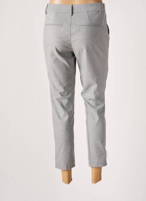 Pantalon chino fermeture zippée sous rabat avec crochet gris MEXX femme