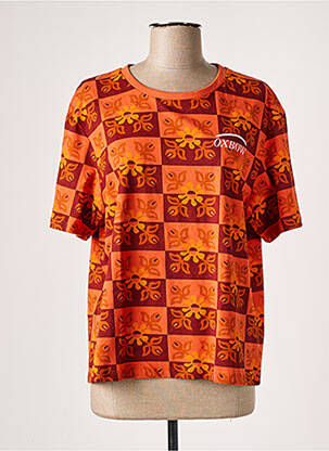 T-shirt sérigraphie manches courtes orange OXBOW femme