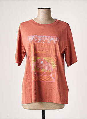 T-shirt imprimé fantaisie manches courtes orange ROXY femme