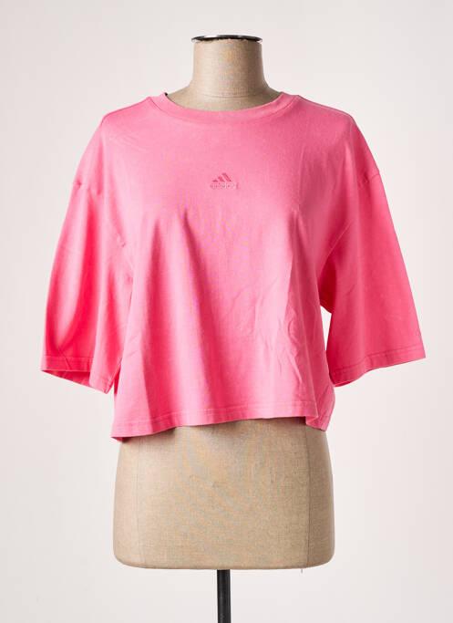 T-shirt manches mi-longues manches courtes rose ADIDAS femme