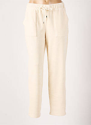 Pantalon droit taille élastique beige PEPE JEANS femme