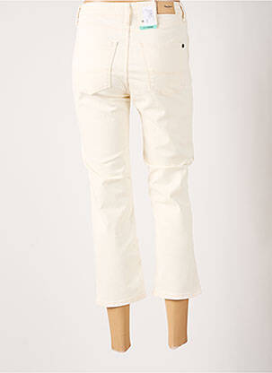 Pantalon 7/8 fermeture zippée sous rabat boutonné blanc PEPE JEANS femme
