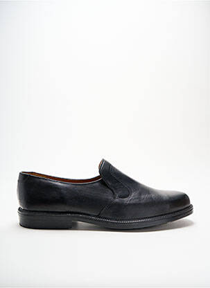 Mocassins matière lisse talon bas noir D'ANJOU homme