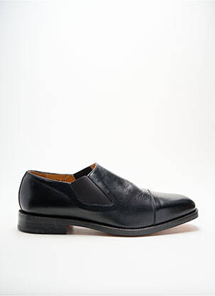 Mocassins fermeture elastique talon bas noir JOHANN homme