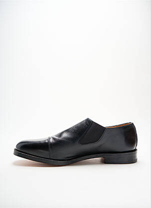 Mocassins fermeture elastique talon bas noir JOHANN homme