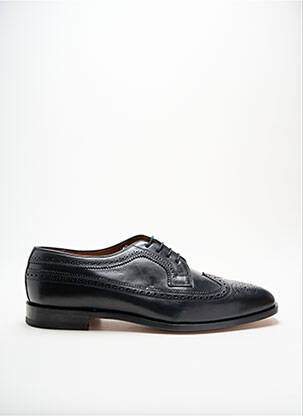 Derbies tissage satiné talon bas noir JOHANN homme