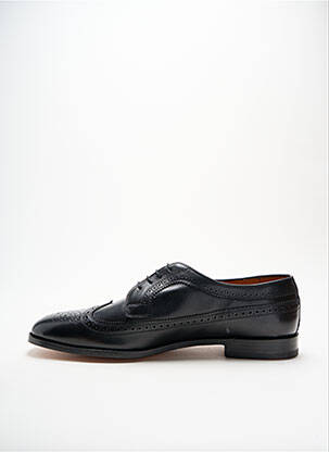 Derbies tissage satiné talon bas noir JOHANN homme