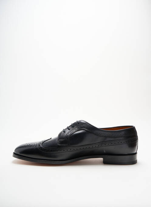 Derbies tissage satiné talon bas noir JOHANN homme