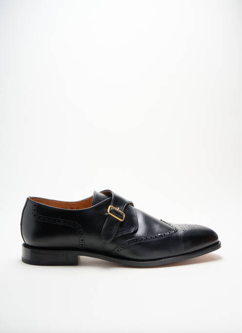 Derbies tissage satiné talon bas noir JOHANN homme