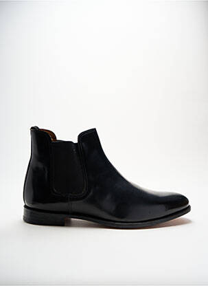 Bottines/boots semelle extérieure cuir talon bas noir JOHANN homme