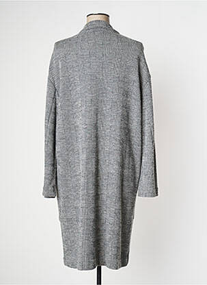 Manteau long coupe droite sans capuche gris MANILA GRACE femme