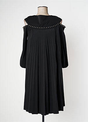 Robe mi-longue manches 3/4 manches 3/4 noir INDIES femme