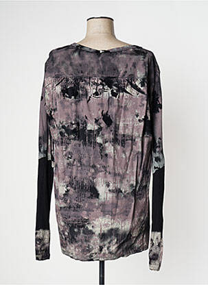 Top imprimé fantaisie manches longues gris HIGH femme