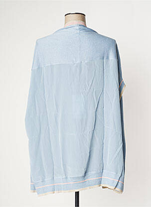 Gilet manches courtes resserrée sur le bas bleu MAX & MOI femme