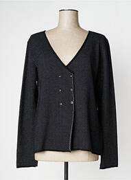 Gilet manches longues fermeture boutonnée sur le devant noir MANILA GRACE femme