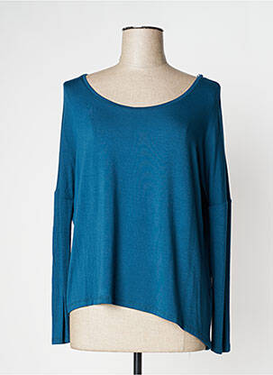 Top stretch manches longues bleu MANILA GRACE femme